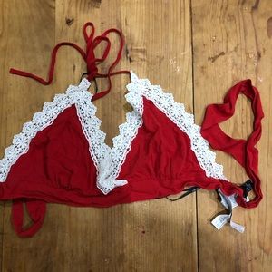 Super cropped wrap front top